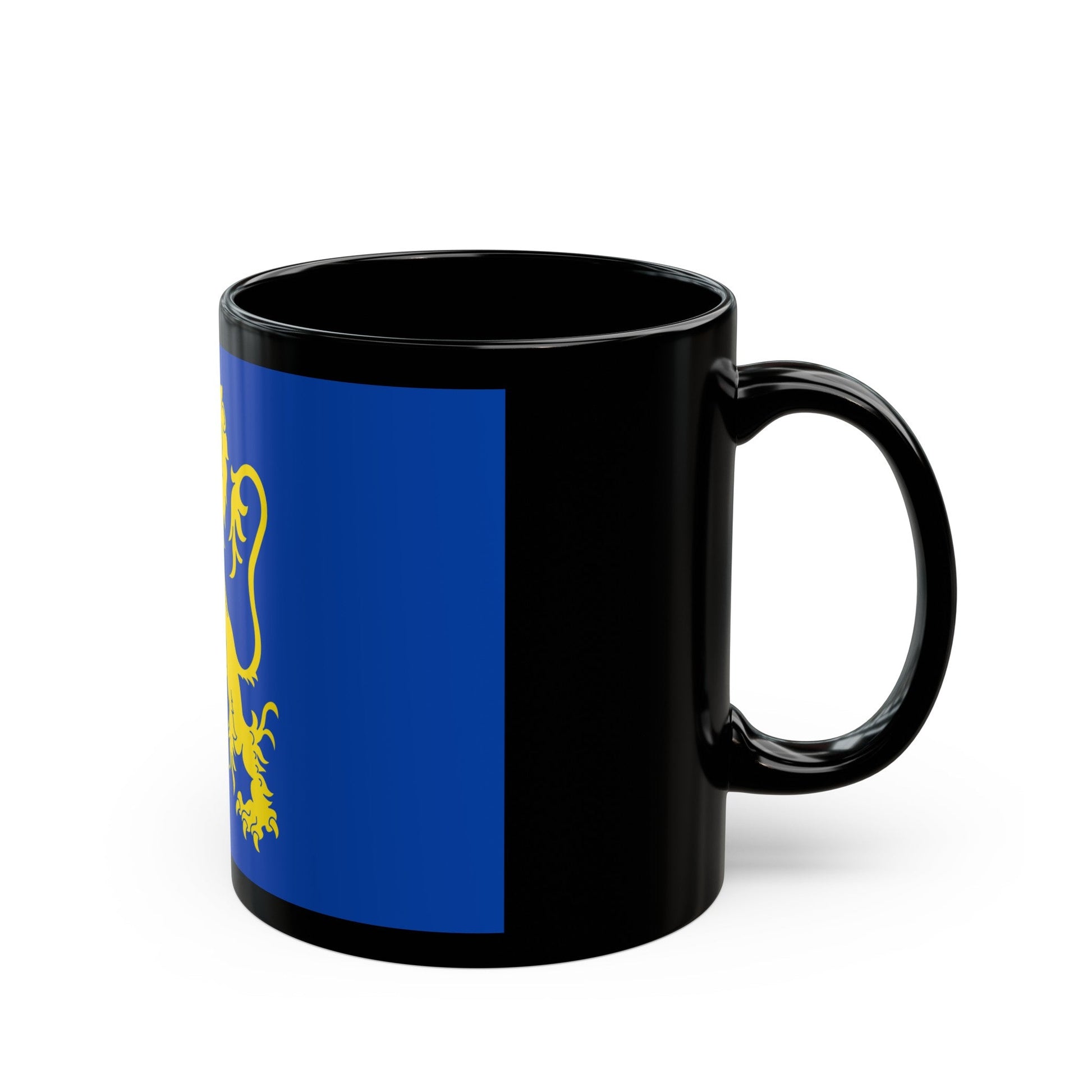 Flag of Leeuwarden the capital of the province of Friesland Netherlands - Black Coffee Mug-The Sticker Space