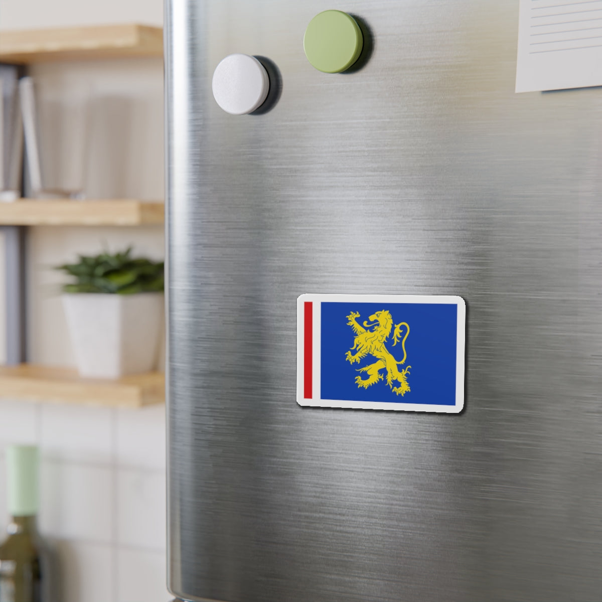 Flag of Leeuwarden the capital of the province of Friesland Netherlands - Die-Cut Magnet-The Sticker Space