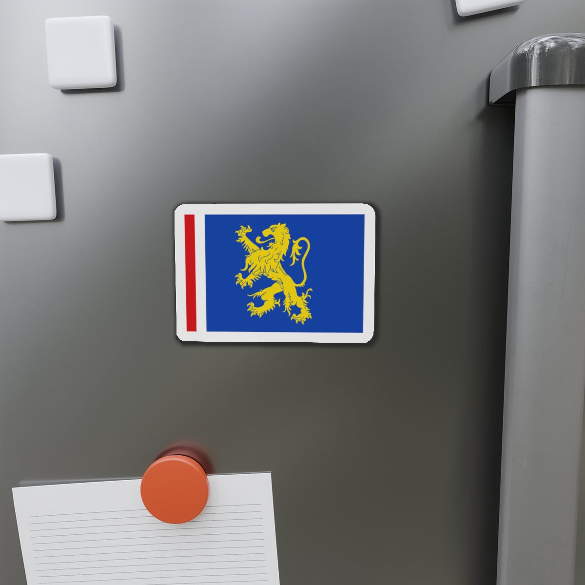 Flag of Leeuwarden the capital of the province of Friesland Netherlands - Die-Cut Magnet-The Sticker Space