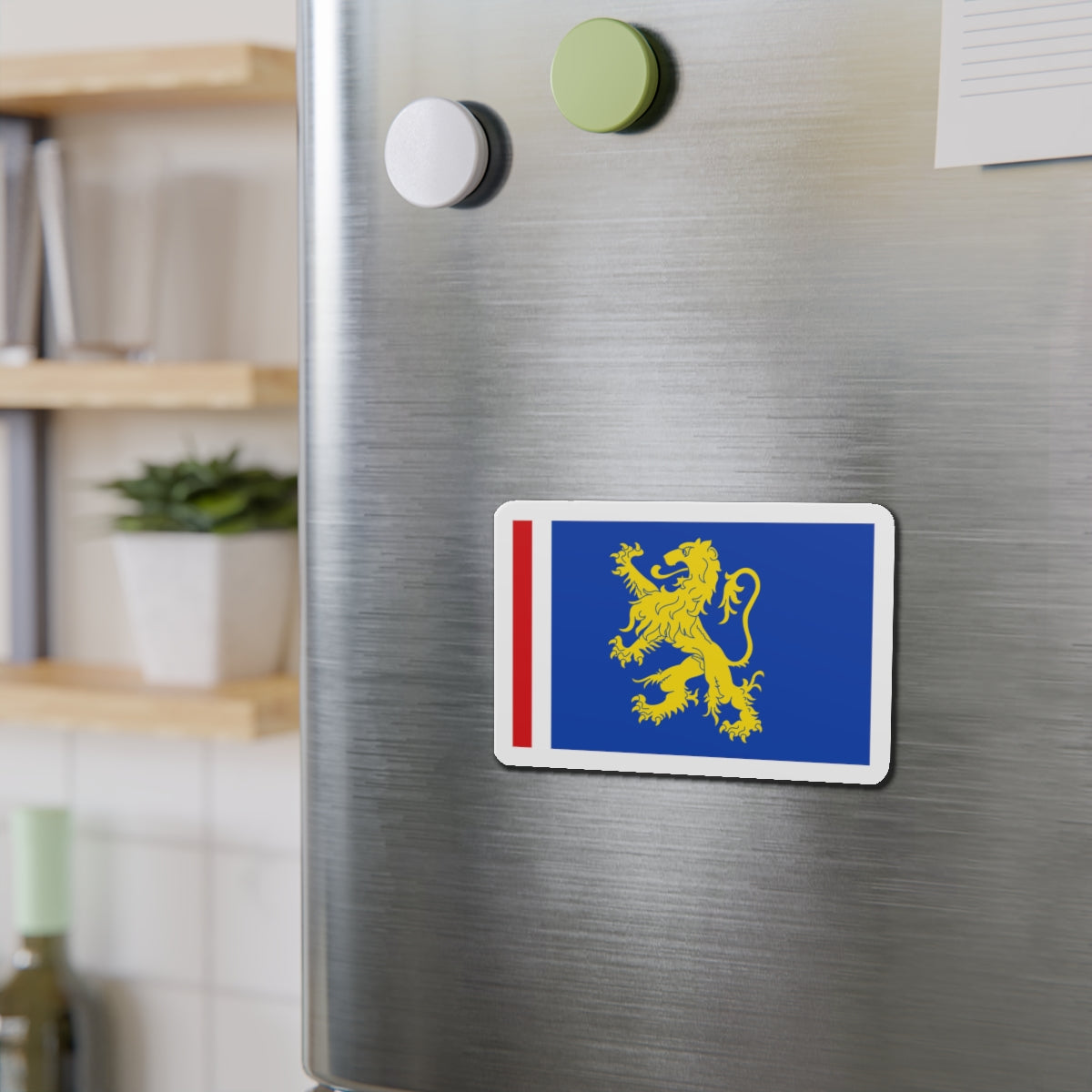 Flag of Leeuwarden the capital of the province of Friesland Netherlands - Die-Cut Magnet-The Sticker Space