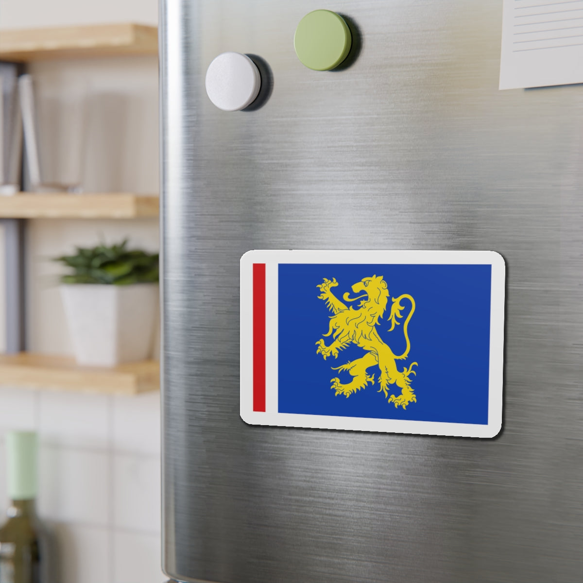 Flag of Leeuwarden the capital of the province of Friesland Netherlands - Die-Cut Magnet-The Sticker Space