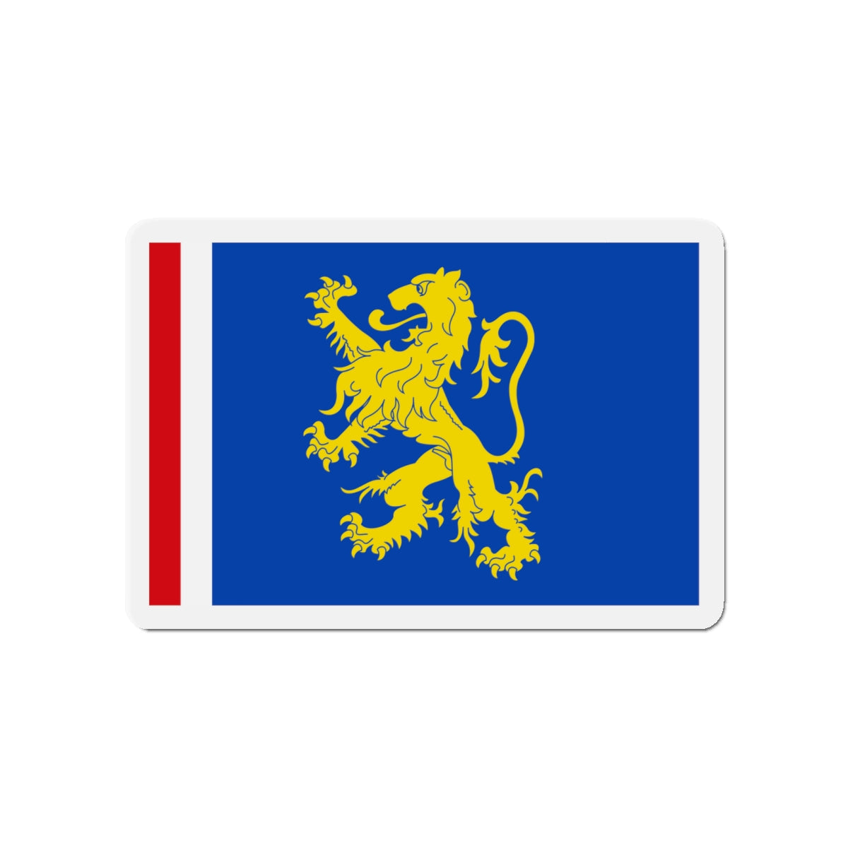 Flag of Leeuwarden the capital of the province of Friesland Netherlands - Die-Cut Magnet-4" x 4"-The Sticker Space