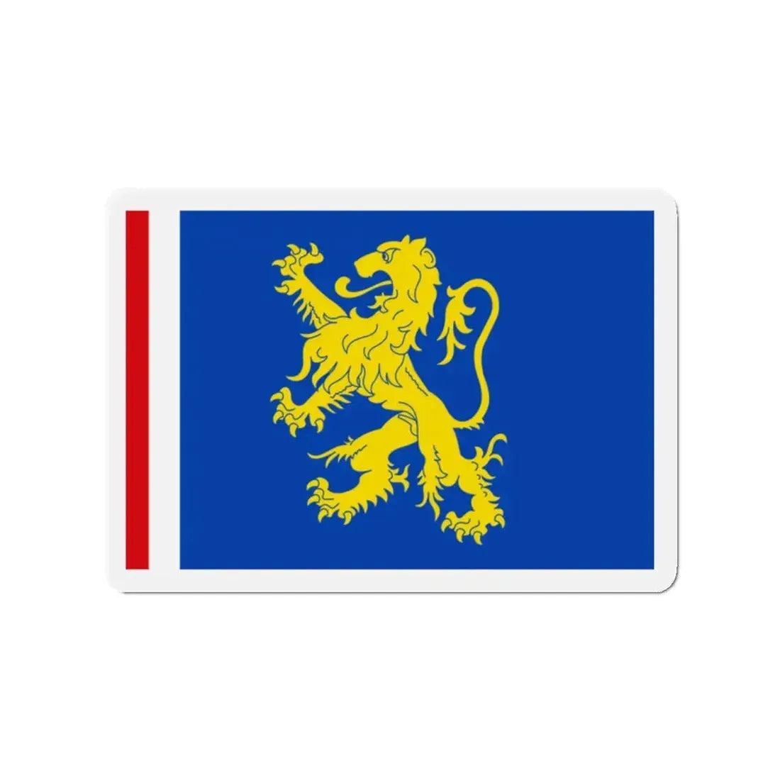 Flag of Leeuwarden the capital of the province of Friesland Netherlands - Refrigerator Magnet 2 Inch - The Sticker Space