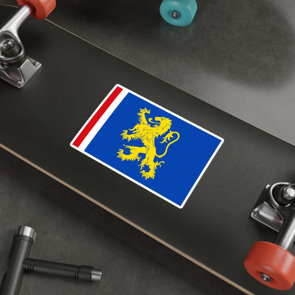 Flag of Leeuwarden the capital of the province of Friesland Netherlands STICKER Vinyl Die-Cut Decal-The Sticker Space