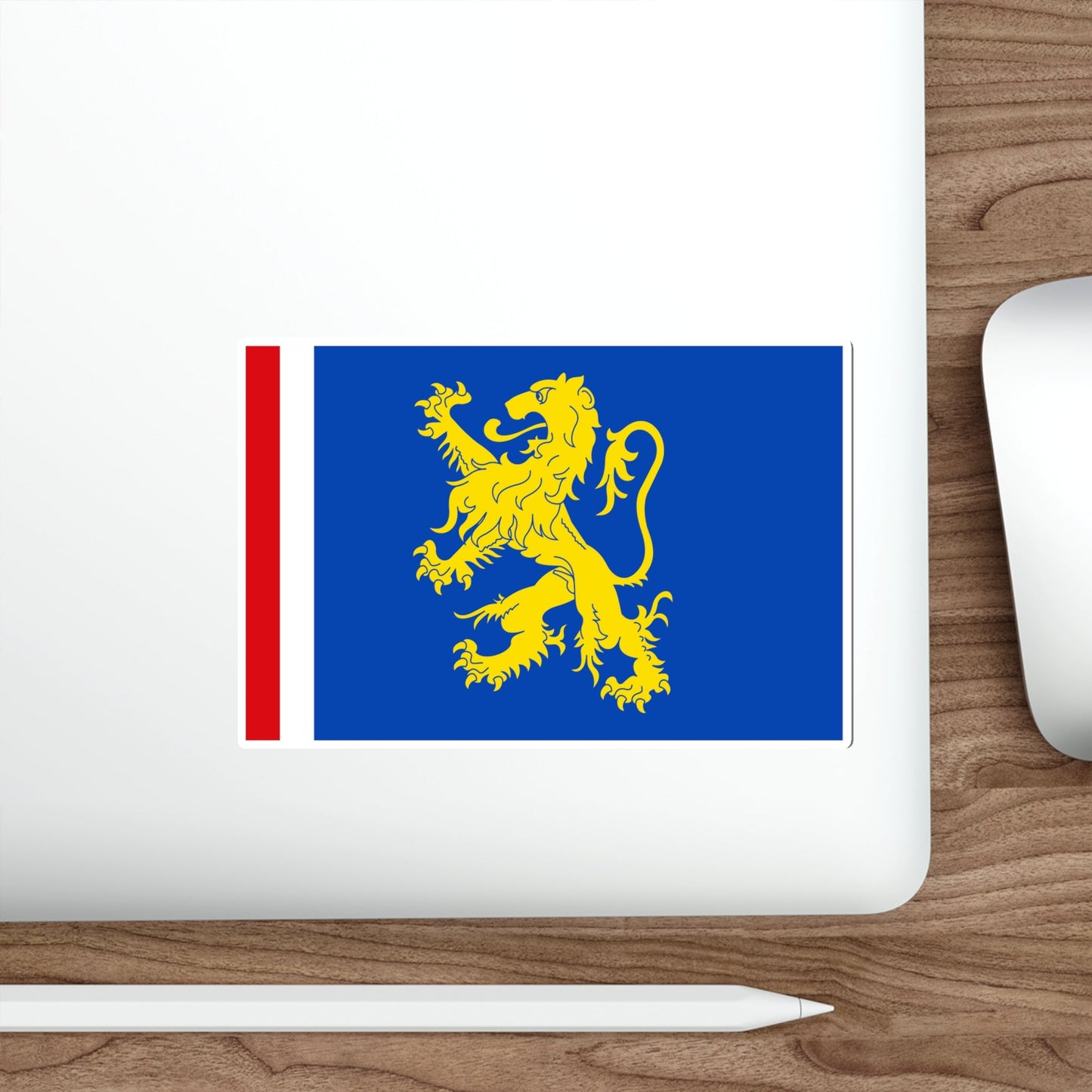 Flag of Leeuwarden the capital of the province of Friesland Netherlands STICKER Vinyl Die-Cut Decal-The Sticker Space