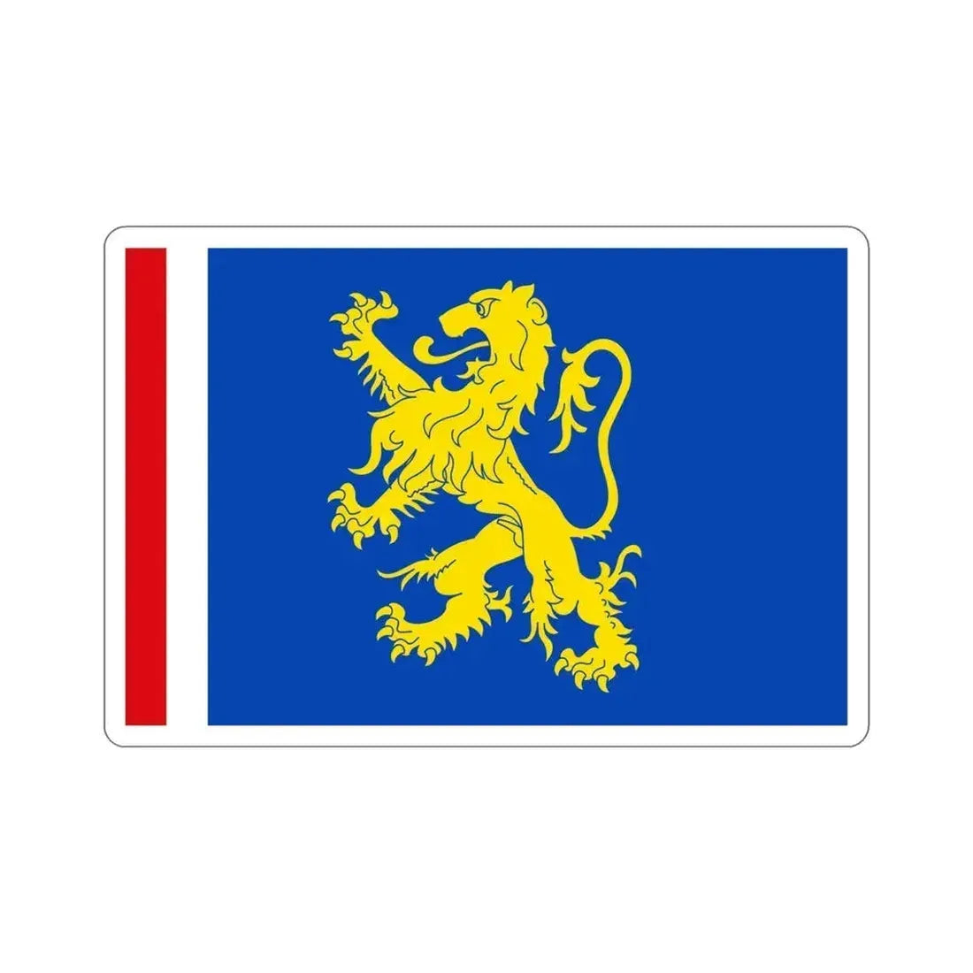 Flag of Leeuwarden the capital of the province of Friesland Netherlands STICKER Vinyl Die-Cut Decal 5 Inch - The Sticker Space