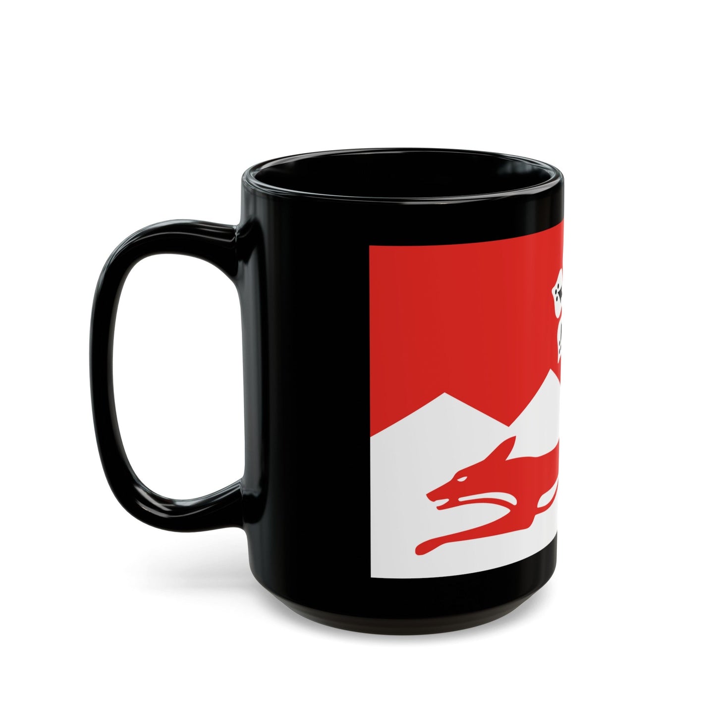 Flag of Leicestershire UK - Black Coffee Mug-The Sticker Space