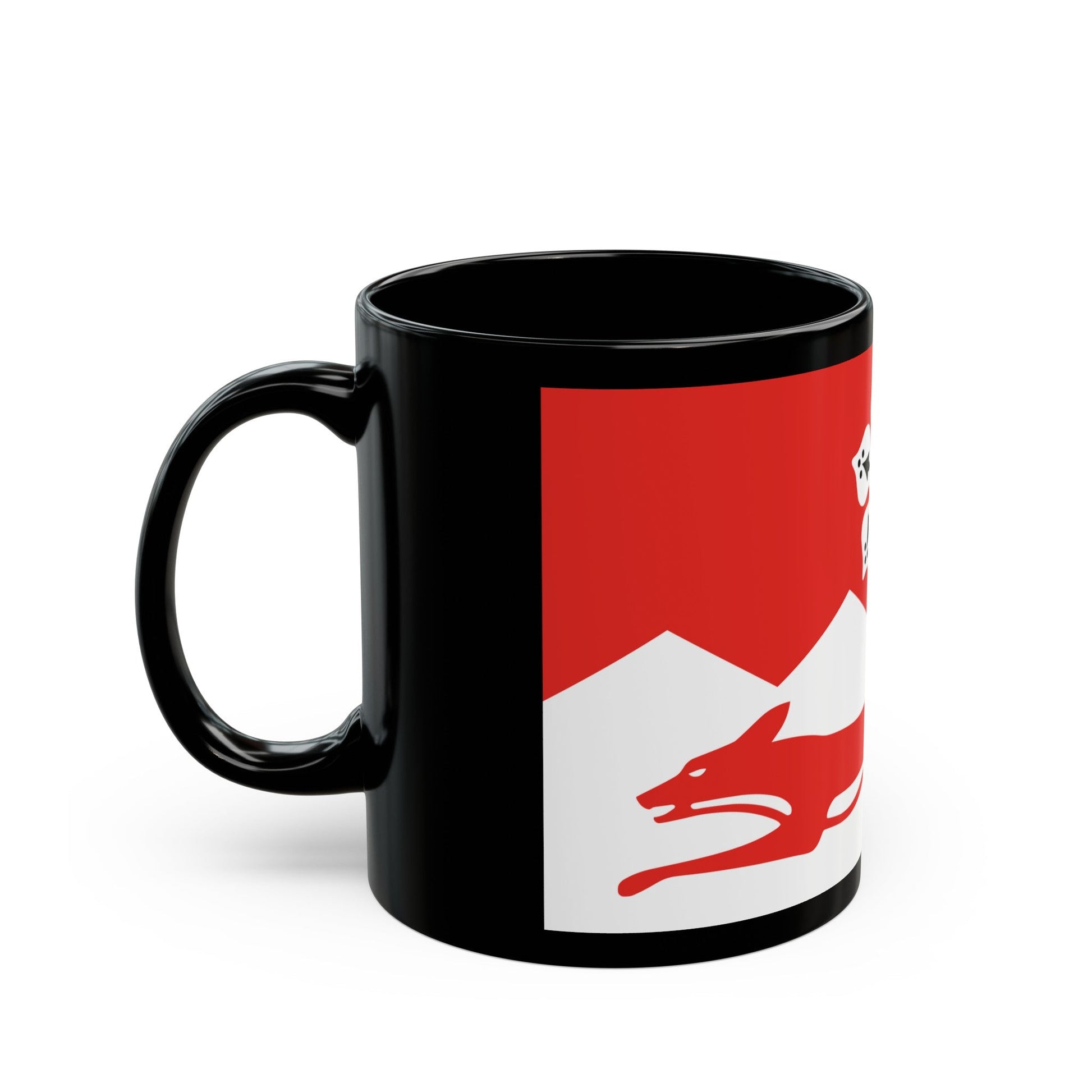 Flag of Leicestershire UK - Black Coffee Mug-The Sticker Space