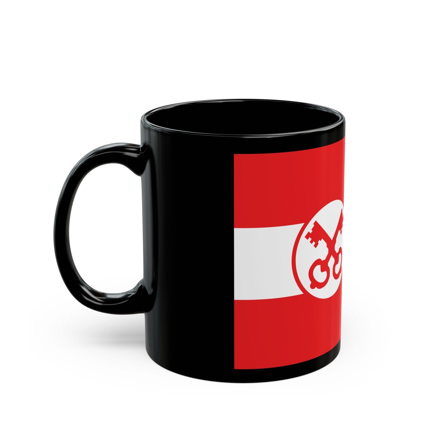 Flag of Leiden The Holland city of the oldest Dutch university Leiden University and Birthplace of Rembrandt Rembrandt Netherlands - Black Coffee Mug-The Sticker Space