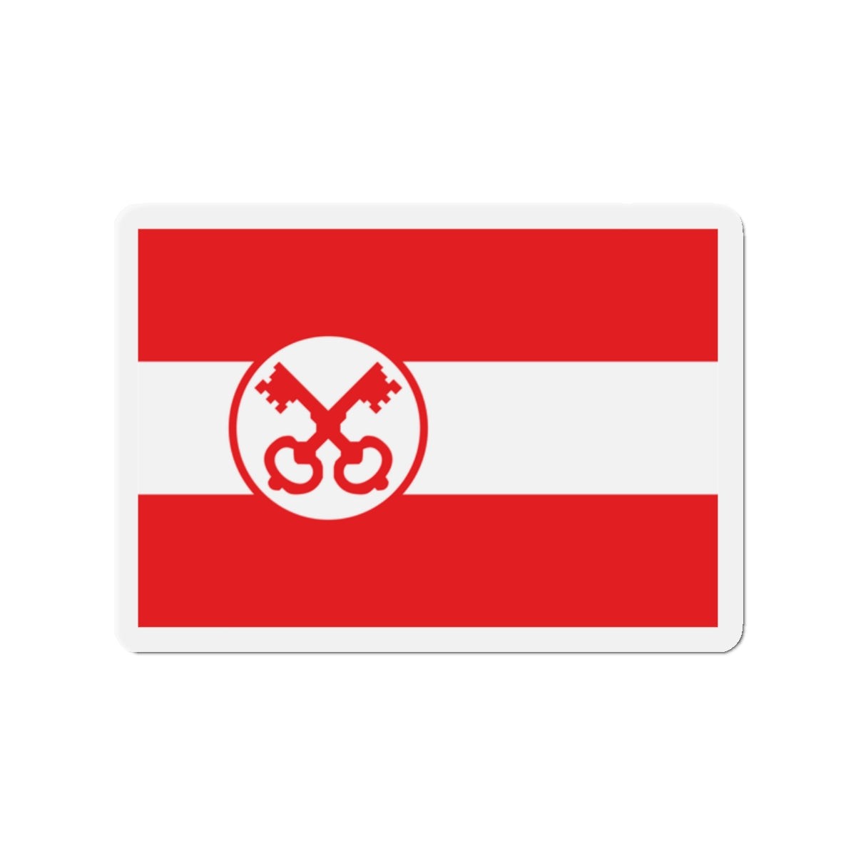 Flag of Leiden The Holland city of the oldest Dutch university Leiden University and Birthplace of Rembrandt Rembrandt Netherlands - Die-Cut Magnet-2" x 2"-The Sticker Space