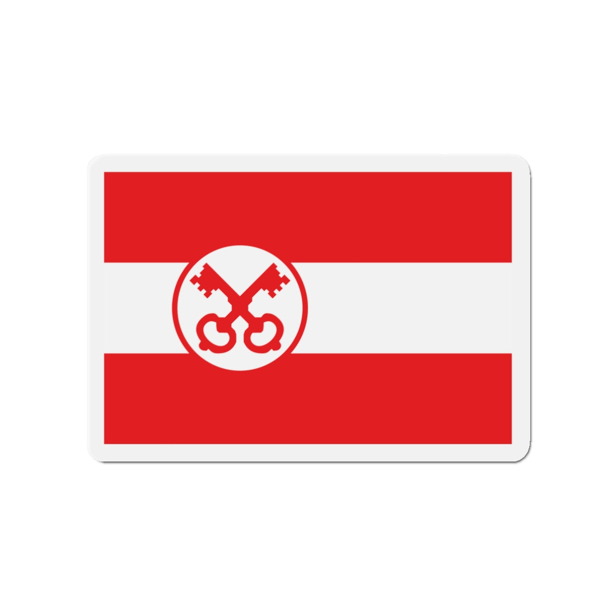 Flag of Leiden The Holland city of the oldest Dutch university Leiden University and Birthplace of Rembrandt Rembrandt Netherlands - Die-Cut Magnet-3" x 3"-The Sticker Space