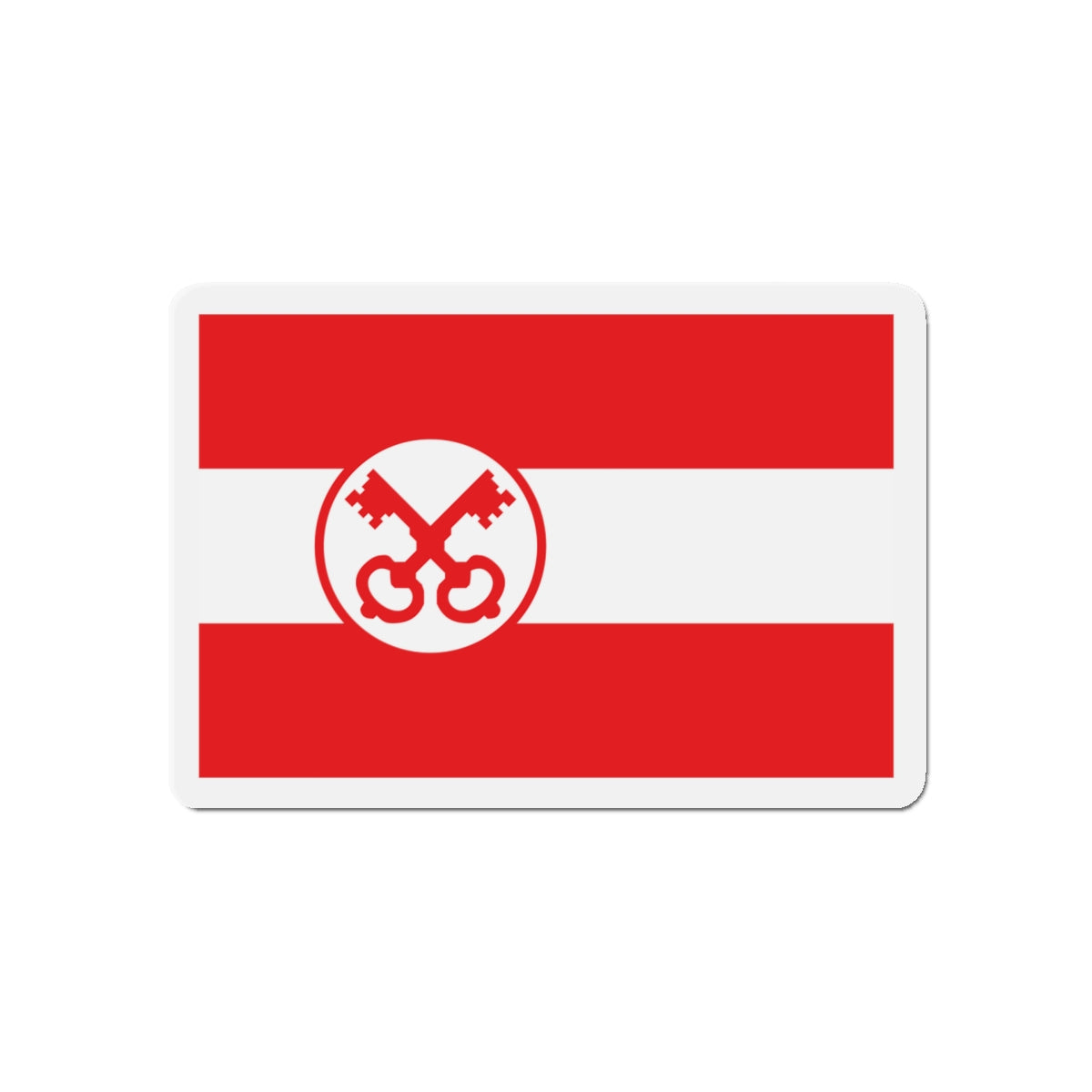 Flag of Leiden The Holland city of the oldest Dutch university Leiden University and Birthplace of Rembrandt Rembrandt Netherlands - Die-Cut Magnet-5" x 5"-The Sticker Space