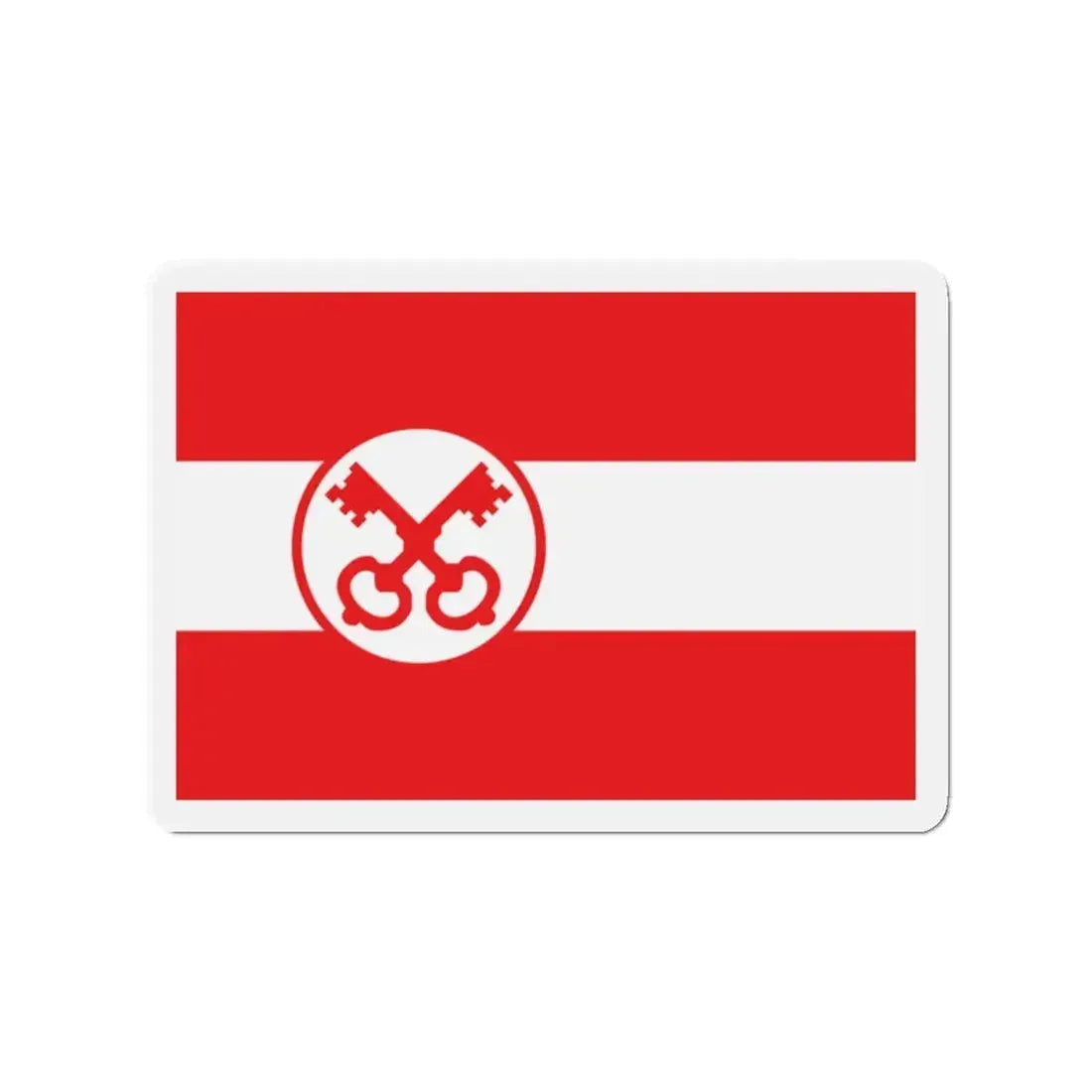 Flag of Leiden The Holland city of the oldest Dutch university Leiden University and Birthplace of Rembrandt Rembrandt Netherlands - Refrigerator Magnet 2 Inch - The Sticker Space