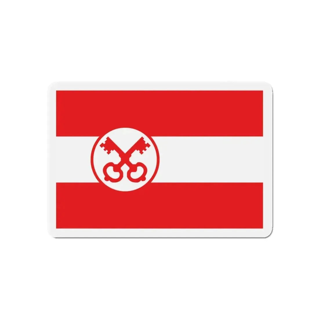 Flag of Leiden The Holland city of the oldest Dutch university Leiden University and Birthplace of Rembrandt Rembrandt Netherlands - Refrigerator Magnet 4 Inch - The Sticker Space