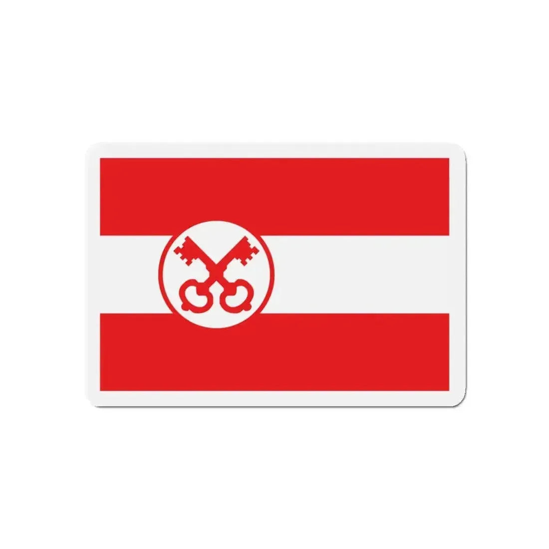 Flag of Leiden The Holland city of the oldest Dutch university Leiden University and Birthplace of Rembrandt Rembrandt Netherlands - Refrigerator Magnet - The Sticker Space