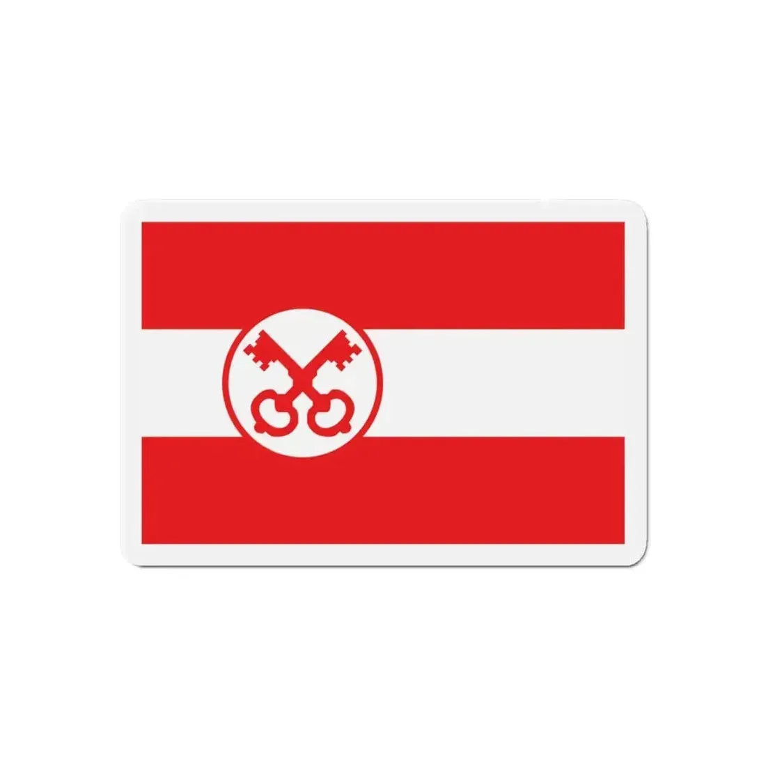 Flag of Leiden The Holland city of the oldest Dutch university Leiden University and Birthplace of Rembrandt Rembrandt Netherlands - Refrigerator Magnet - The Sticker Space