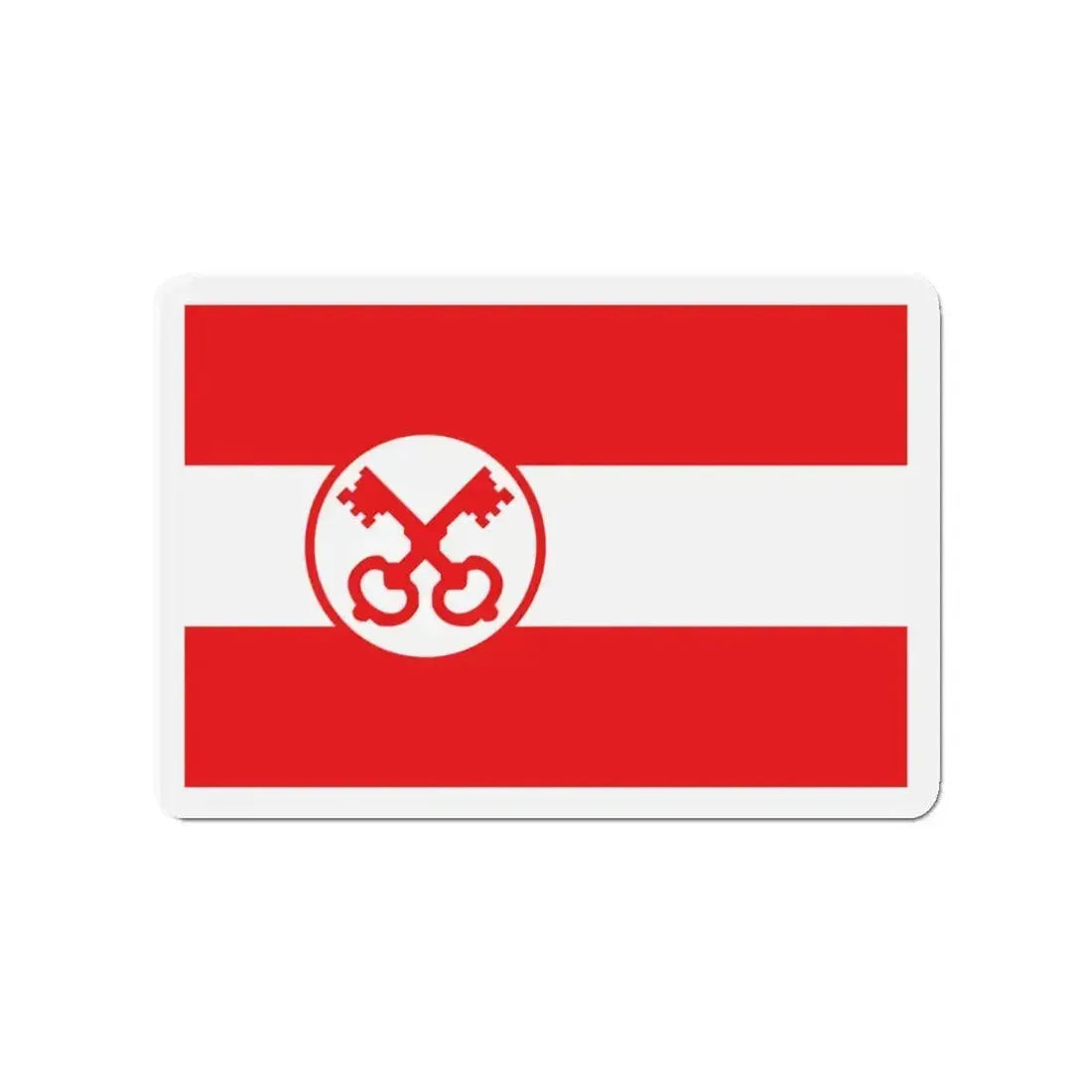 Flag of Leiden The Holland city of the oldest Dutch university Leiden University and Birthplace of Rembrandt Rembrandt Netherlands - Refrigerator Magnet - The Sticker Space