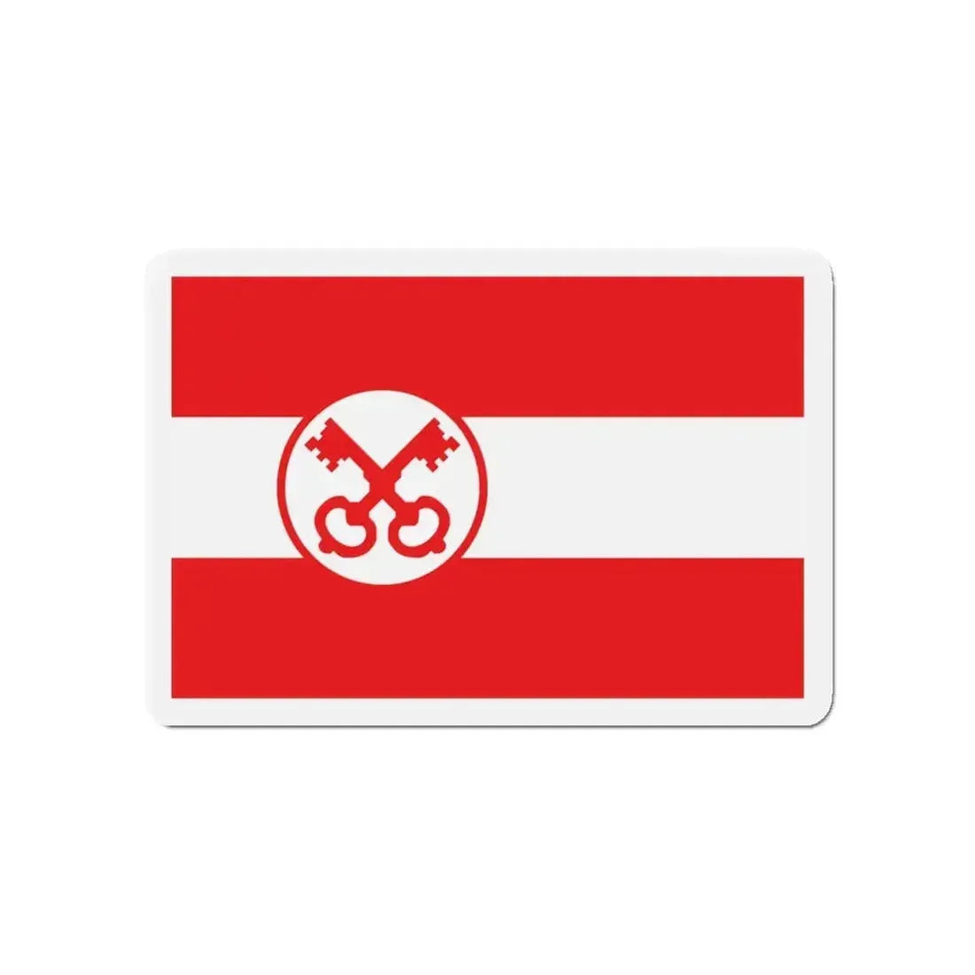 Flag of Leiden The Holland city of the oldest Dutch university Leiden University and Birthplace of Rembrandt Rembrandt Netherlands - Refrigerator Magnet - The Sticker Space