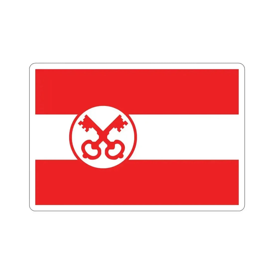 Flag of Leiden The Holland city of the oldest Dutch university Leiden University and Birthplace of Rembrandt Rembrandt Netherlands STICKER Vinyl Die-Cut Decal 4 Inch - The Sticker Space