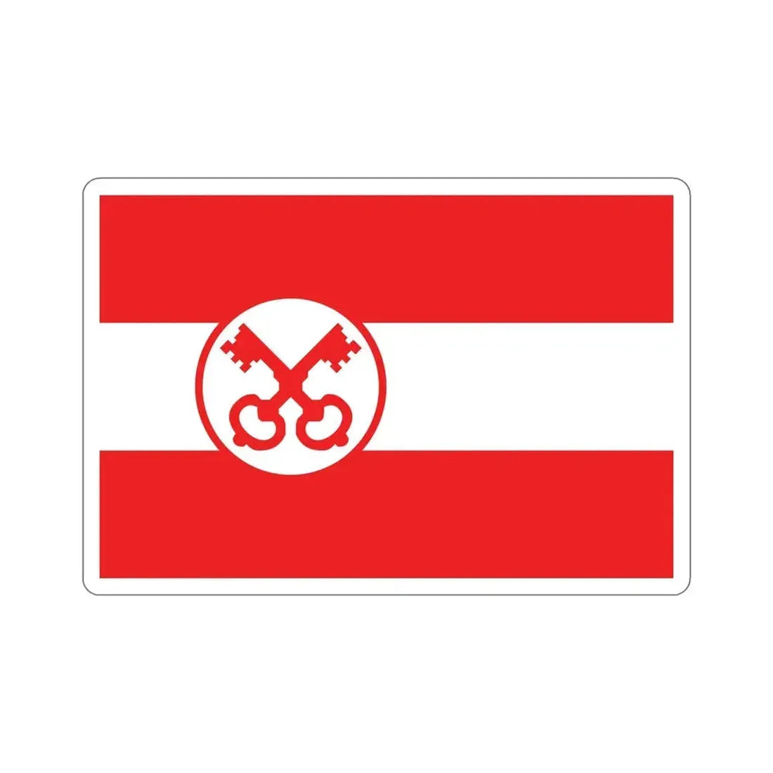 Flag of Leiden The Holland city of the oldest Dutch university Leiden University and Birthplace of Rembrandt Rembrandt Netherlands STICKER Vinyl Die-Cut Decal 6 Inch - The Sticker Space