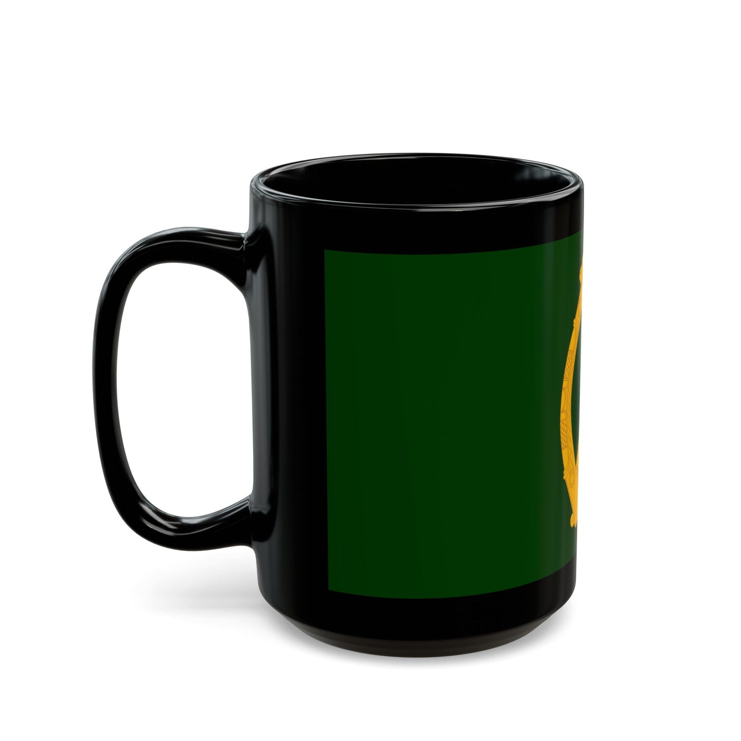 Flag of Leinster Ireland - Black Coffee Mug-The Sticker Space