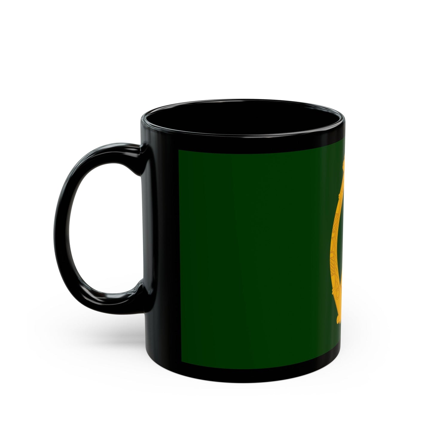 Flag of Leinster Ireland - Black Coffee Mug-The Sticker Space