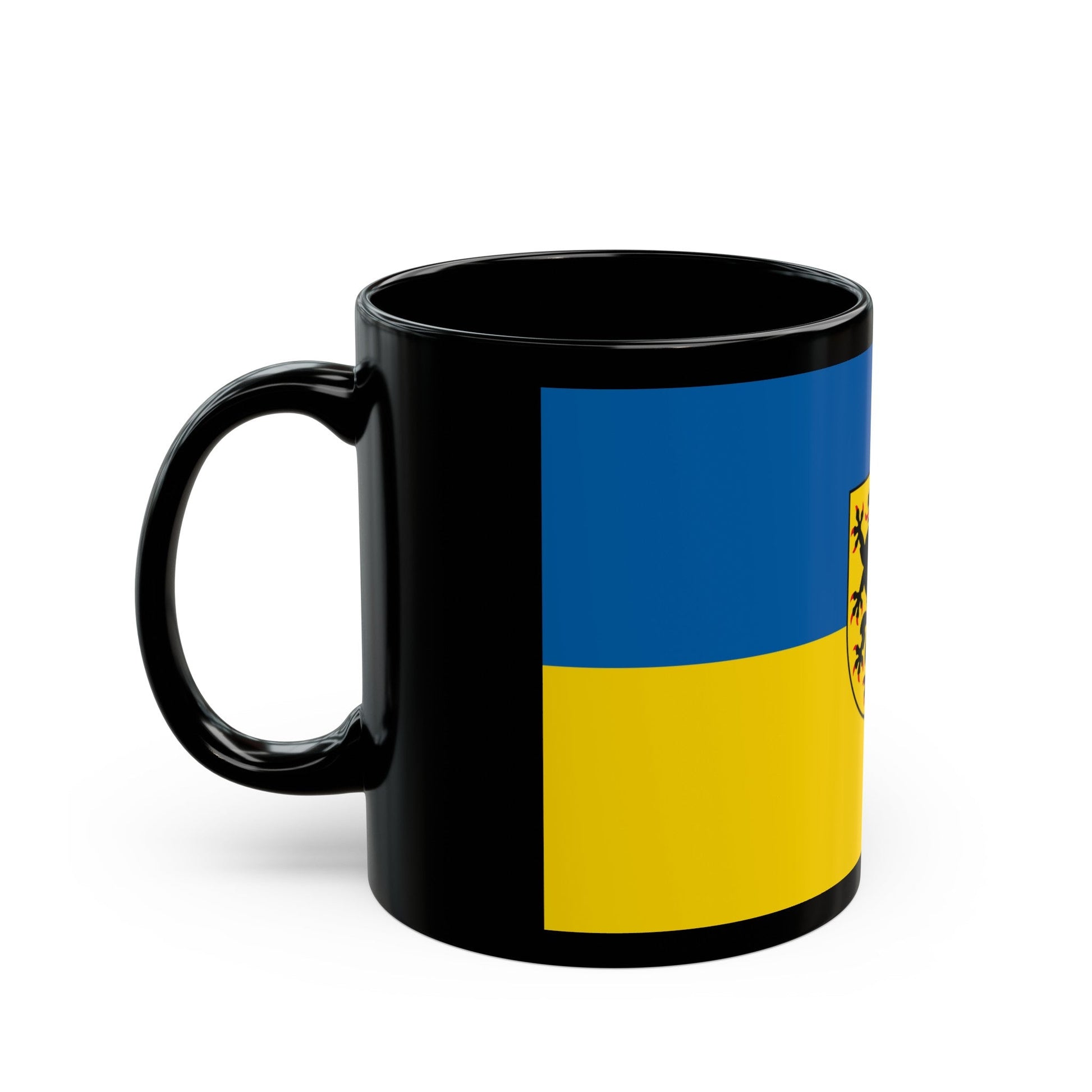 Flag of Leipzig 2 Germany - Black Coffee Mug-The Sticker Space