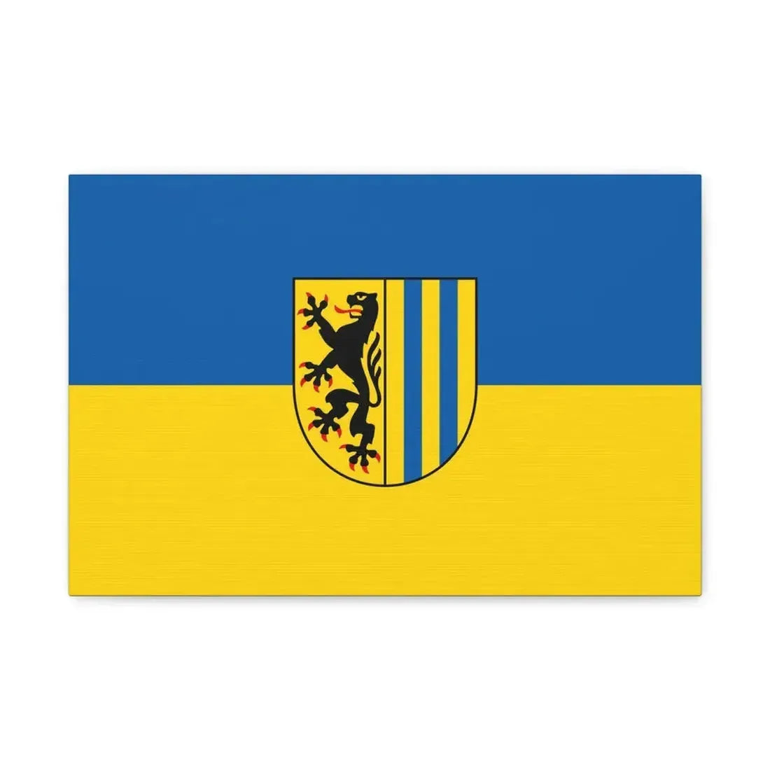 Flag of Leipzig 2 Germany - Canvas Wall Art 18″ x 12″ 1.25" - The Sticker Space