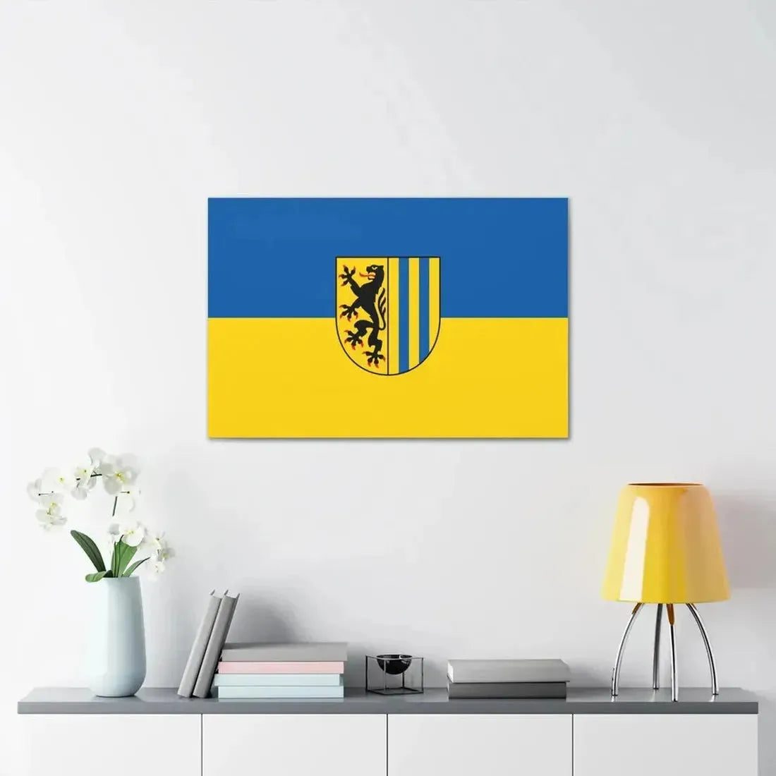 Flag of Leipzig 2 Germany - Canvas Wall Art - The Sticker Space