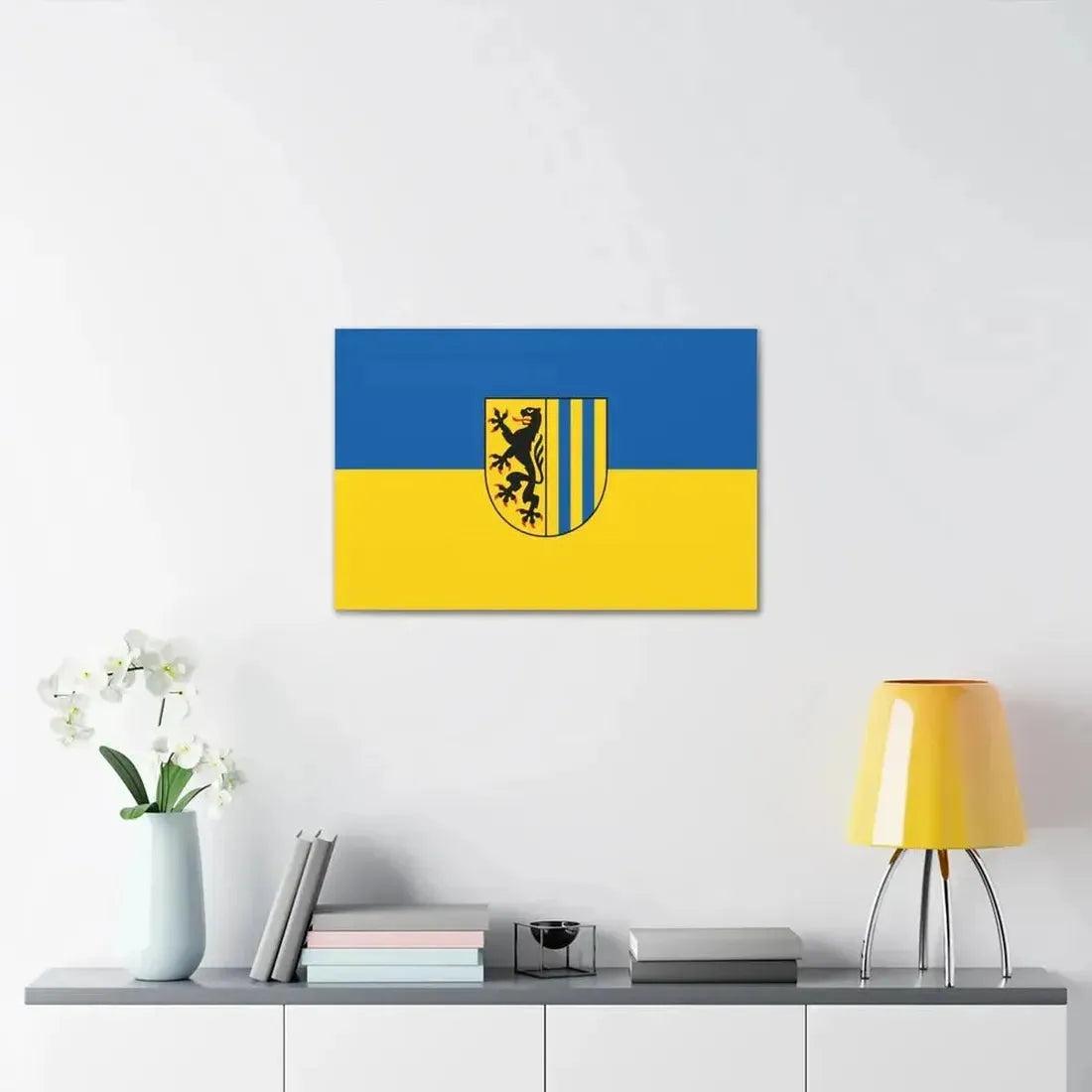 Flag of Leipzig 2 Germany - Canvas Wall Art - The Sticker Space