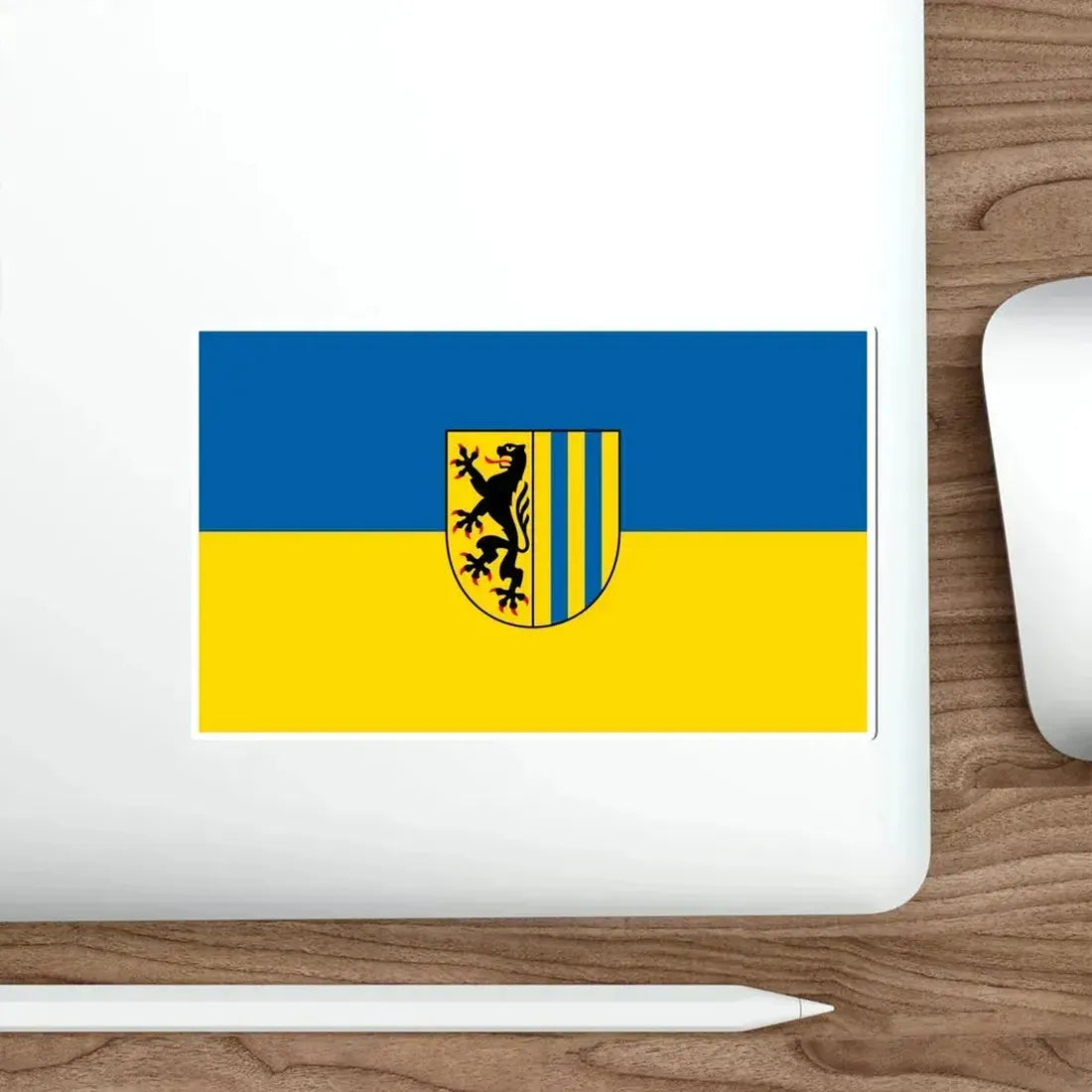 Flag of Leipzig 2 Germany STICKER Vinyl Die-Cut Decal - The Sticker Space
