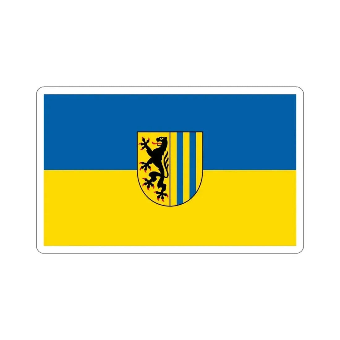 Flag of Leipzig 2 Germany STICKER Vinyl Die-Cut Decal - The Sticker Space