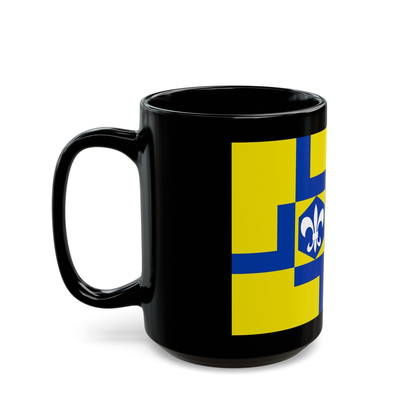 Flag of Lelystad the capital of the province of Flevoland Netherlands - Black Coffee Mug-The Sticker Space