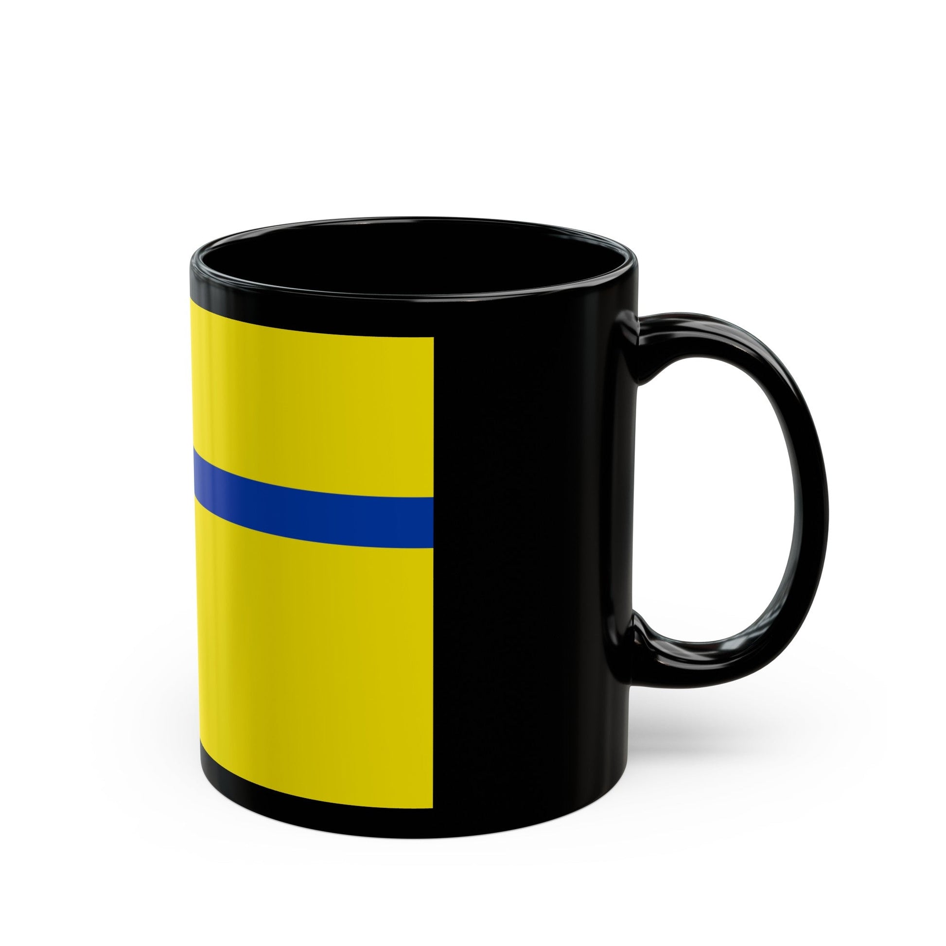 Flag of Lelystad the capital of the province of Flevoland Netherlands - Black Coffee Mug-The Sticker Space