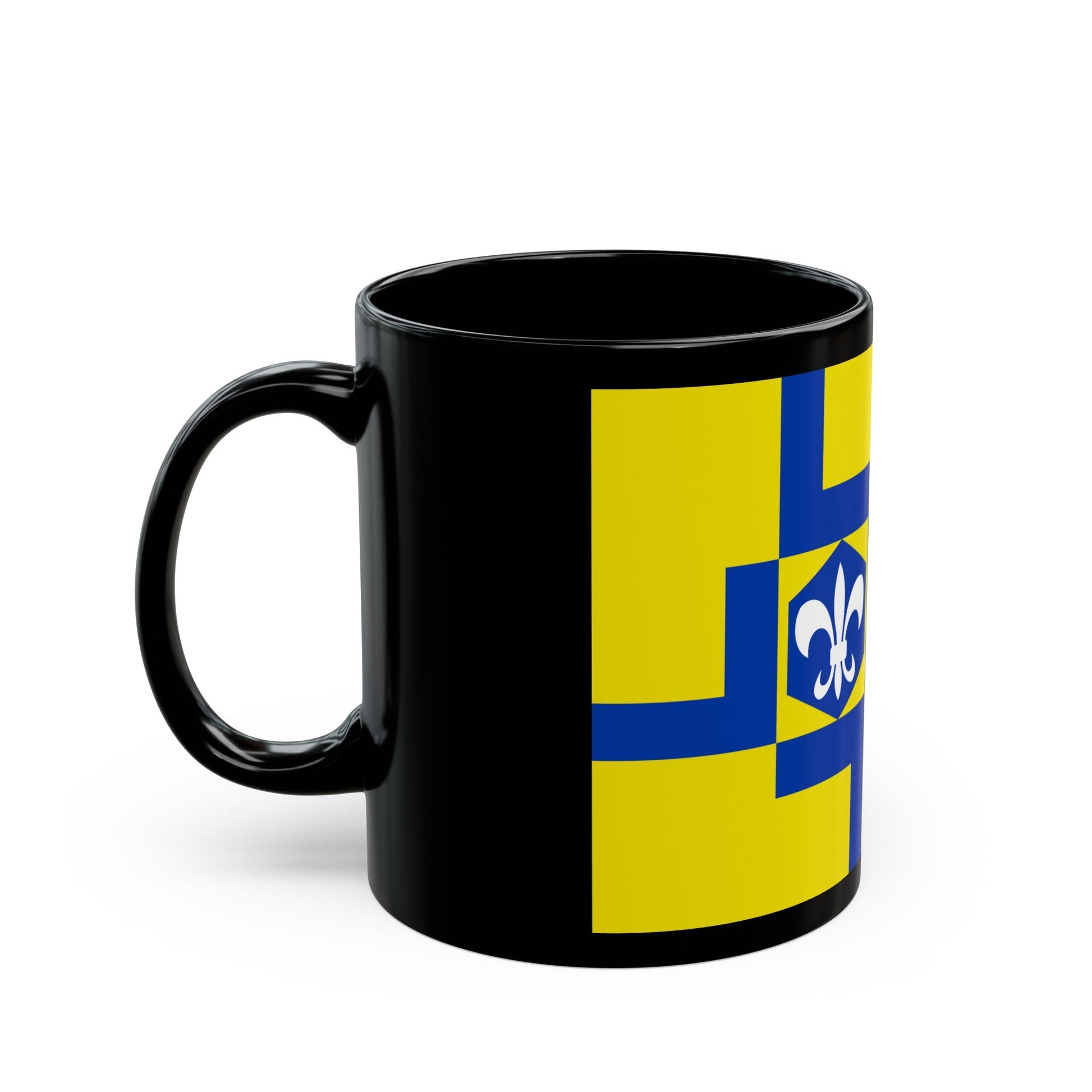 Flag of Lelystad the capital of the province of Flevoland Netherlands - Black Coffee Mug-The Sticker Space