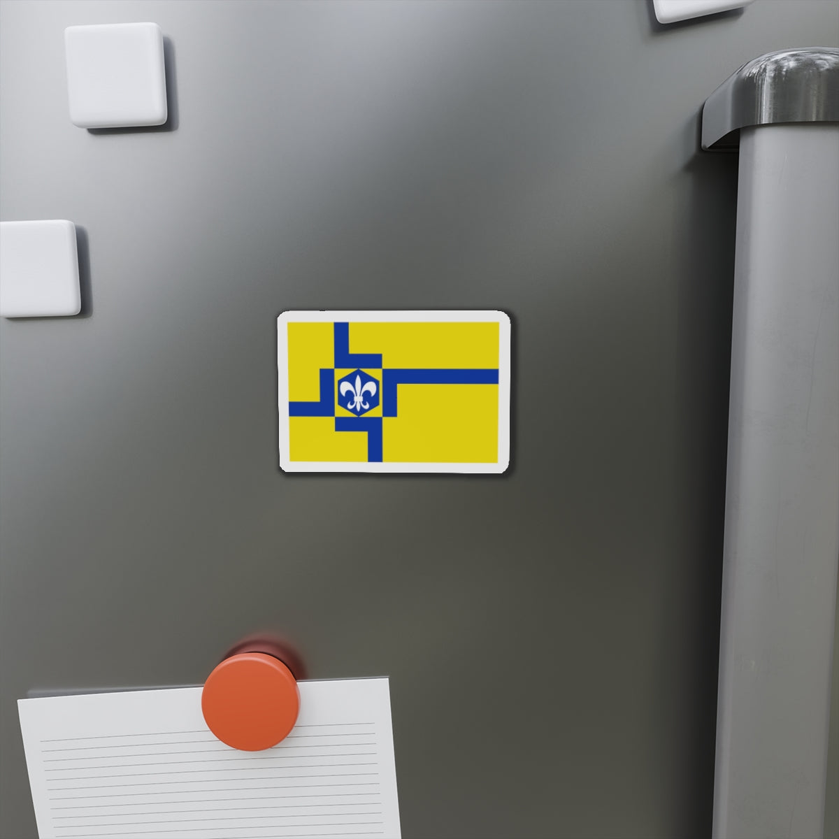 Flag of Lelystad the capital of the province of Flevoland Netherlands - Die-Cut Magnet-The Sticker Space