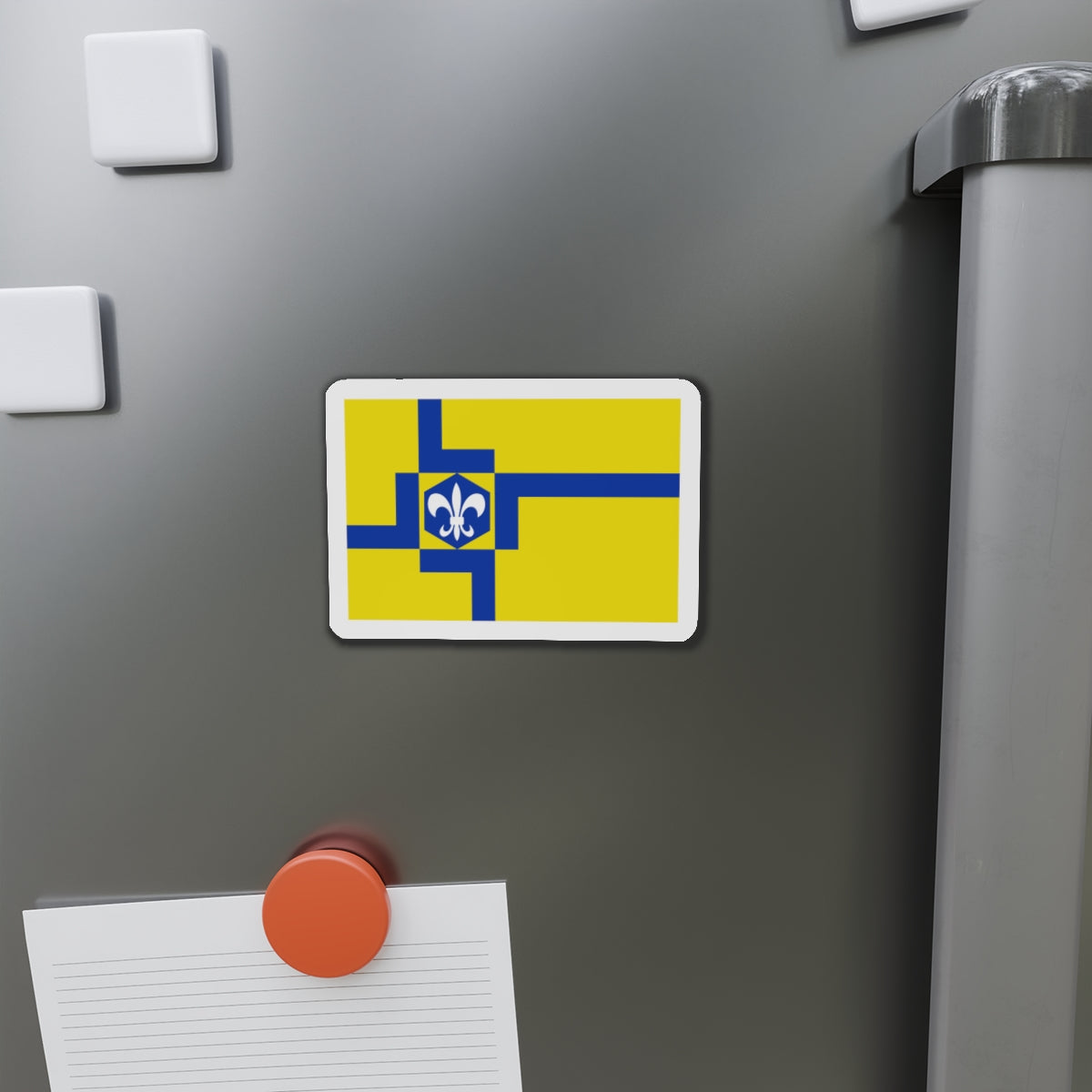 Flag of Lelystad the capital of the province of Flevoland Netherlands - Die-Cut Magnet-The Sticker Space