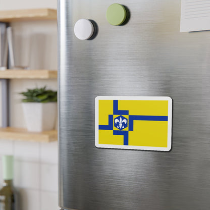 Flag of Lelystad the capital of the province of Flevoland Netherlands - Die-Cut Magnet-The Sticker Space