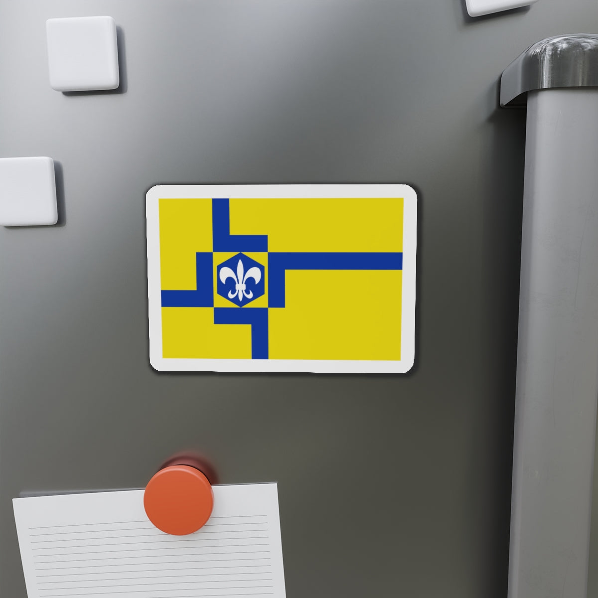 Flag of Lelystad the capital of the province of Flevoland Netherlands - Die-Cut Magnet-The Sticker Space