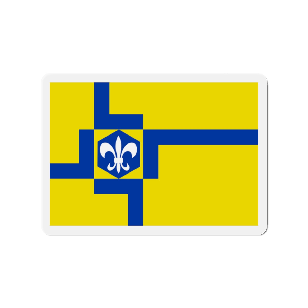 Flag of Lelystad the capital of the province of Flevoland Netherlands - Die-Cut Magnet-2" x 2"-The Sticker Space