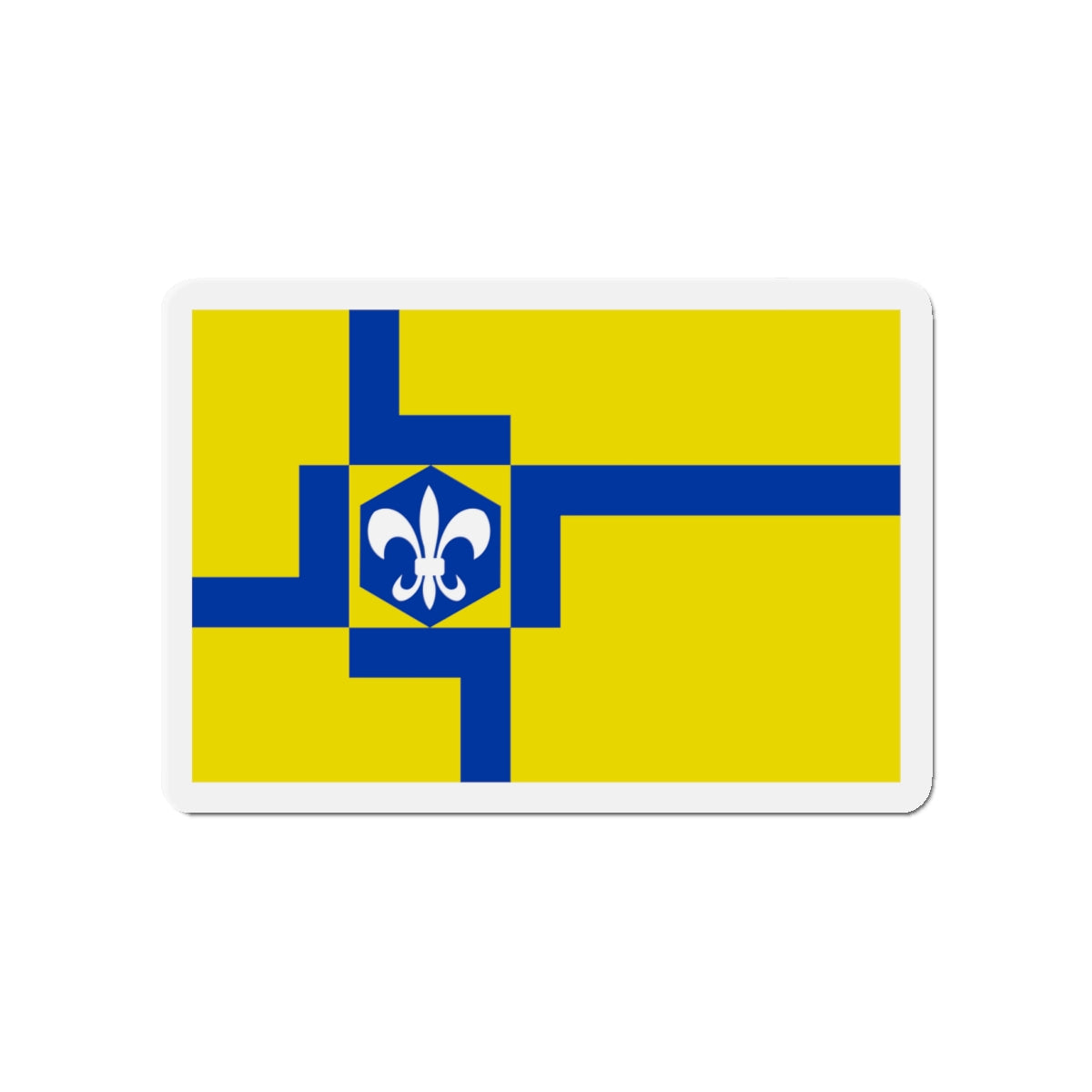 Flag of Lelystad the capital of the province of Flevoland Netherlands - Die-Cut Magnet-4" x 4"-The Sticker Space