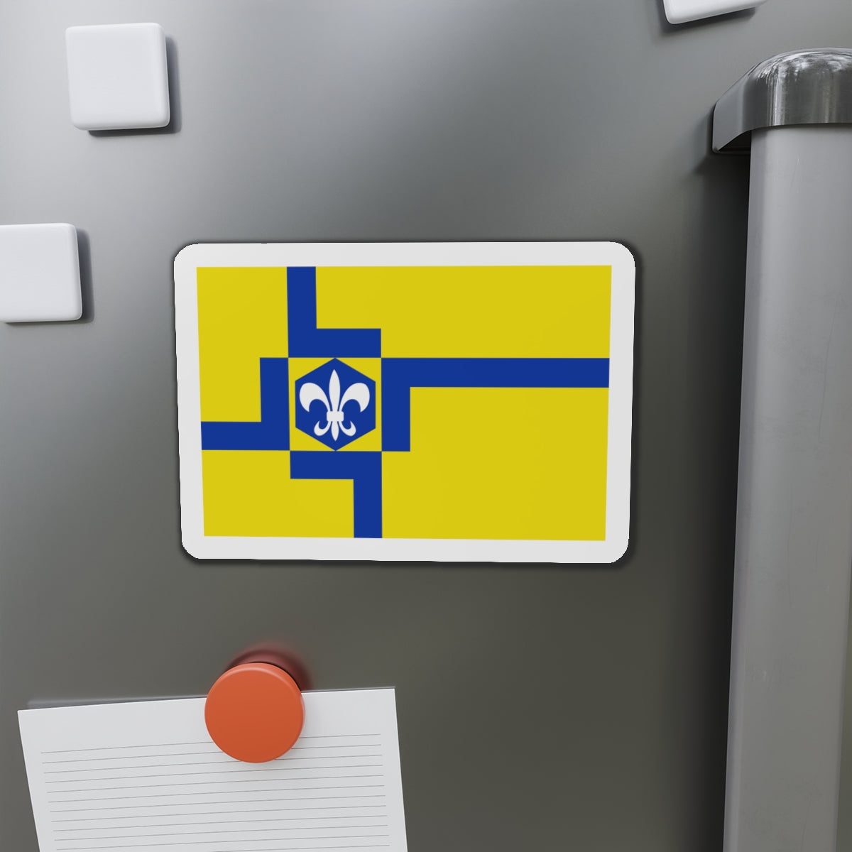 Flag of Lelystad the capital of the province of Flevoland Netherlands - Die-Cut Magnet-The Sticker Space