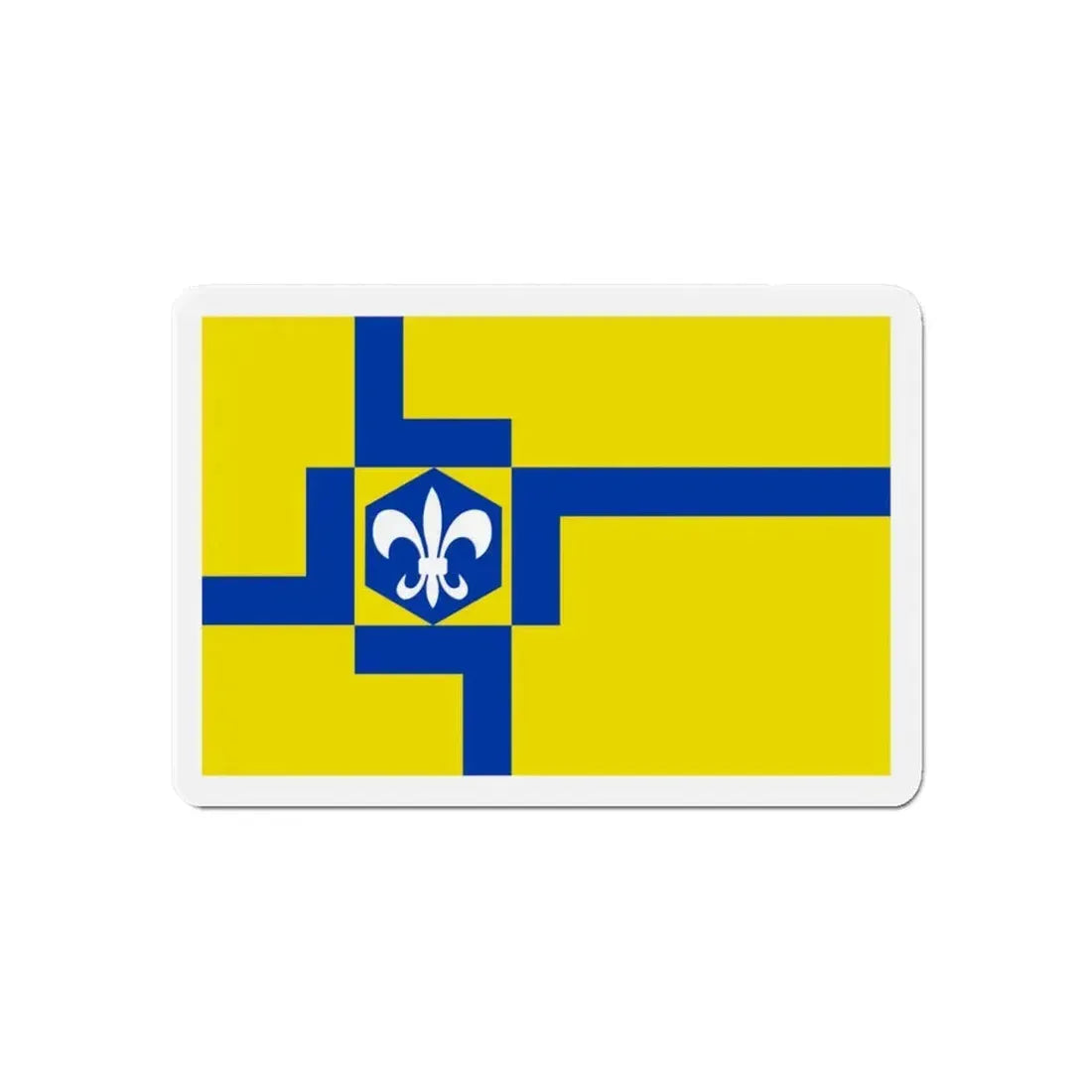 Flag of Lelystad the capital of the province of Flevoland Netherlands - Refrigerator Magnet 6 Inch - The Sticker Space