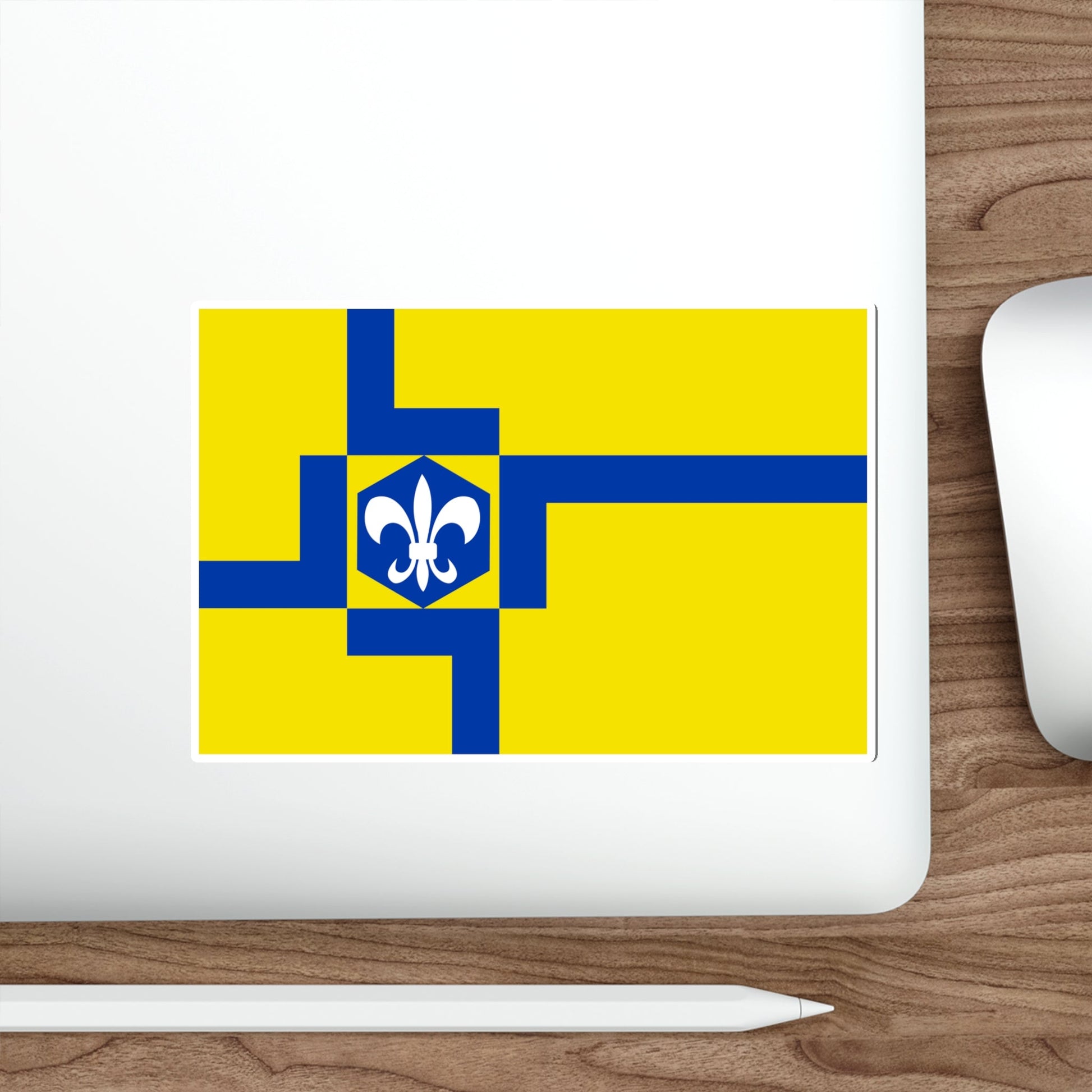 Flag of Lelystad the capital of the province of Flevoland Netherlands STICKER Vinyl Die-Cut Decal-The Sticker Space