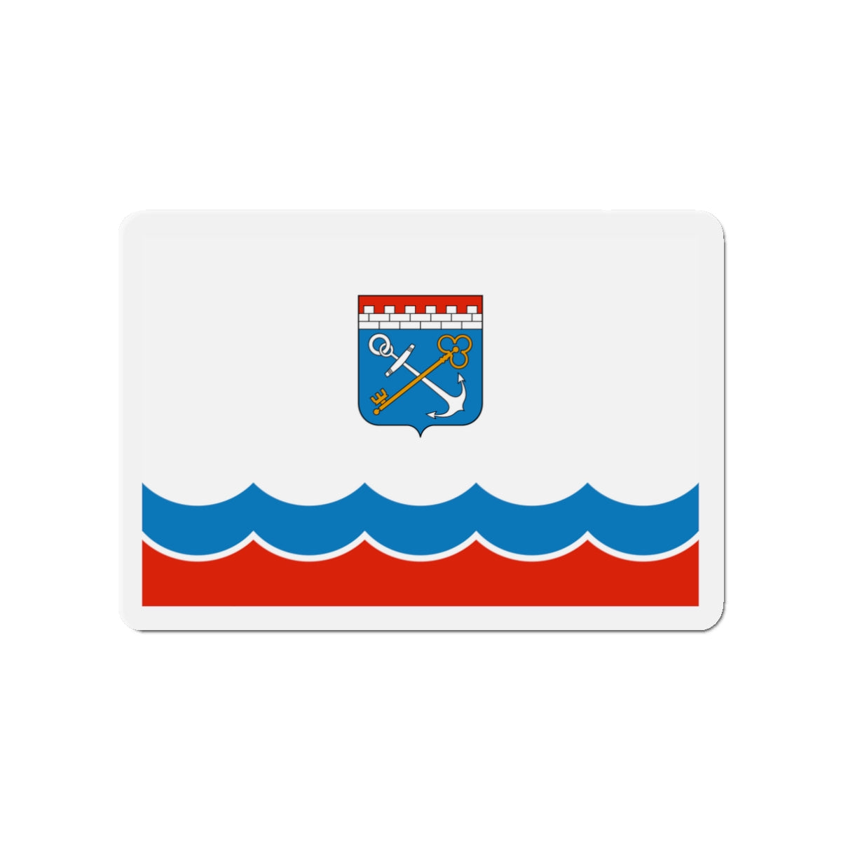 Flag of Leningrad Oblast Russia - Die-Cut Magnet-3" x 3"-The Sticker Space