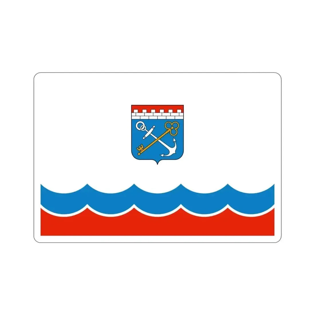Flag of Leningrad Oblast Russia STICKER Vinyl Die-Cut Decal 3 Inch - The Sticker Space