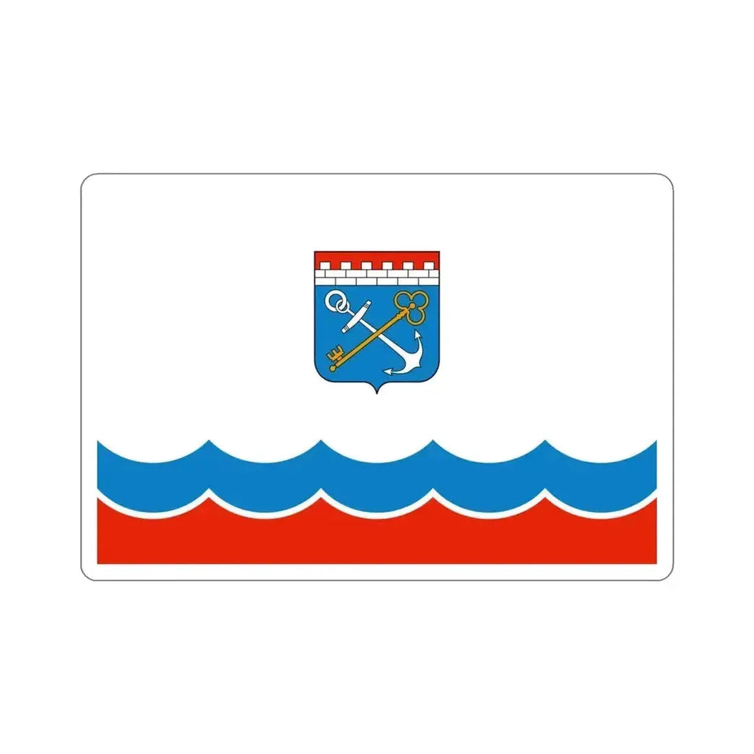 Flag of Leningrad Oblast Russia STICKER Vinyl Die-Cut Decal 4 Inch - The Sticker Space