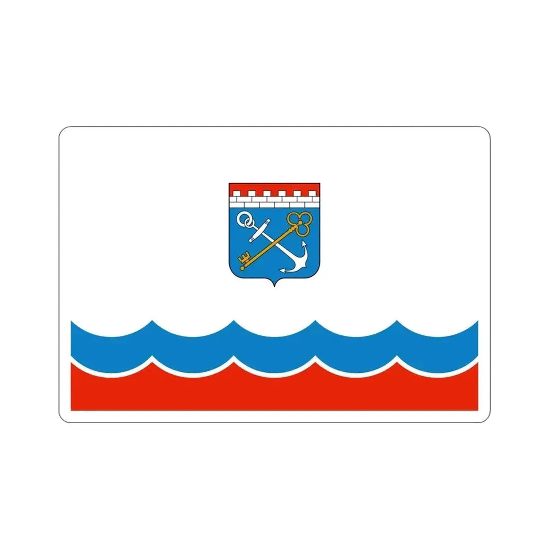 Flag of Leningrad Oblast Russia STICKER Vinyl Die-Cut Decal 5 Inch - The Sticker Space