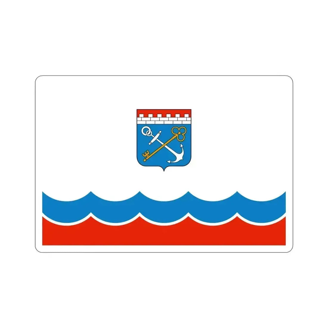 Flag of Leningrad Oblast Russia STICKER Vinyl Die-Cut Decal 6 Inch - The Sticker Space