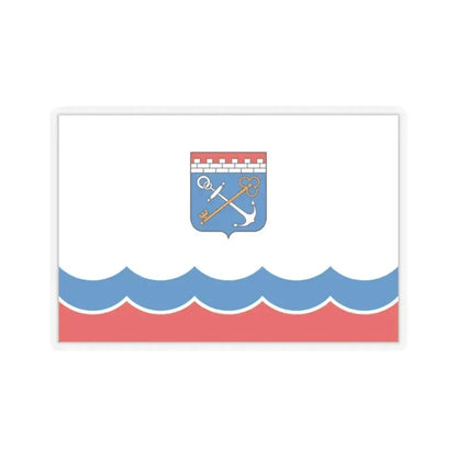 Flag of Leningrad Oblast Russia - STICKER Vinyl Kiss-Cut Decal 2 Inch Transparent - The Sticker Space